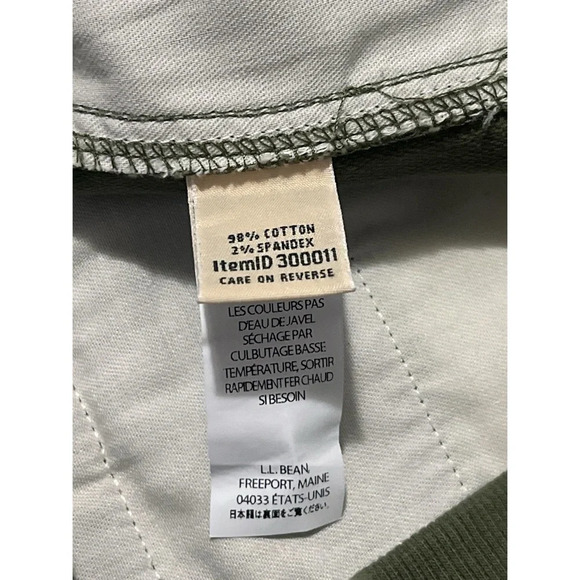 L.L. Bean Pants Women’s 10 Petite Green Cargo Cotton Stretch Canvas Classic Fit - Picture 13 of 13